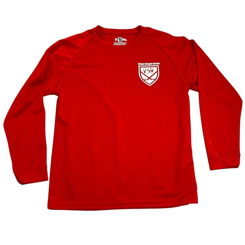 Violent Swagger Hockey Mens Red Long-Sleeve Shirt M Adult Battlefield Collection